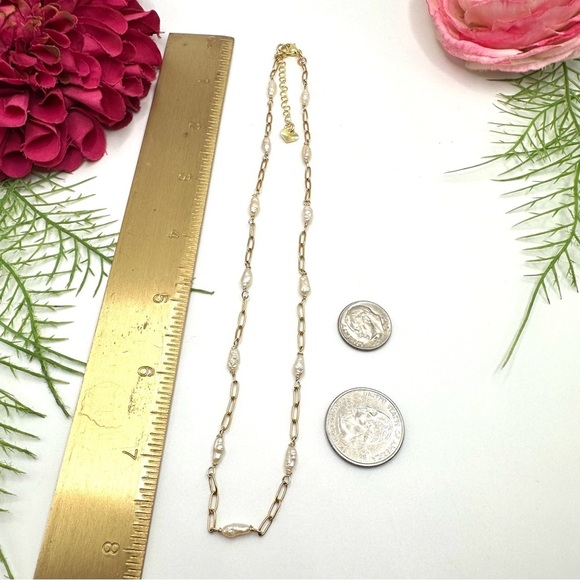 NEW⚜️Baroque Pearl Chain Hand Wired Necklace -16” - Picture 6 of 6